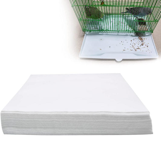 100pcs Bird Parrot Cage Liner Papers Disposable Absorbent High